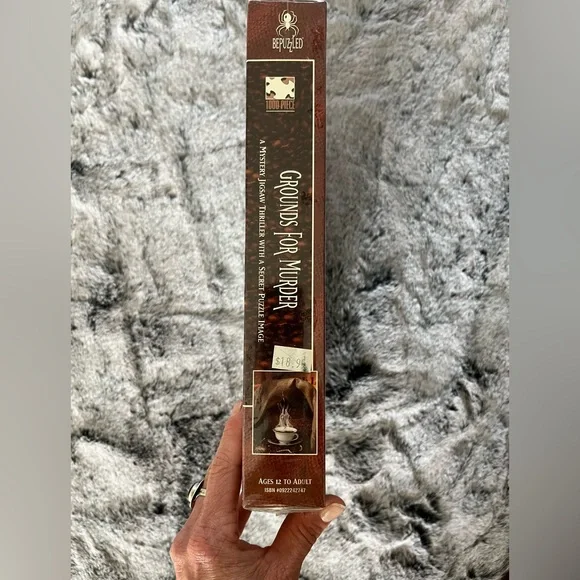 Vintage 80’s Mystery Game Grounds For Murder 1000 piece Puzzle sealed NWT Social - Picture 3 of 4